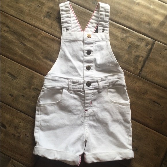 kids white overalls